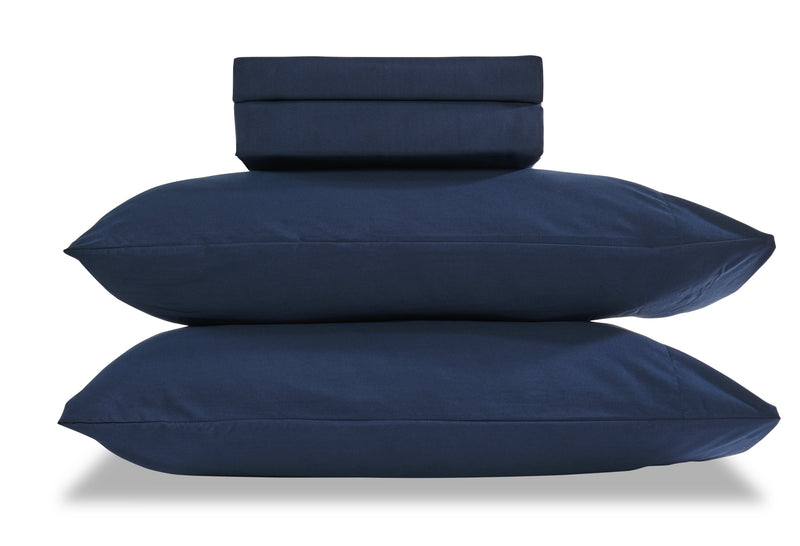 Ensemble de draps Ultra Advanced MasterguardMD 4 pièces pour très grand lit - bleu marine
