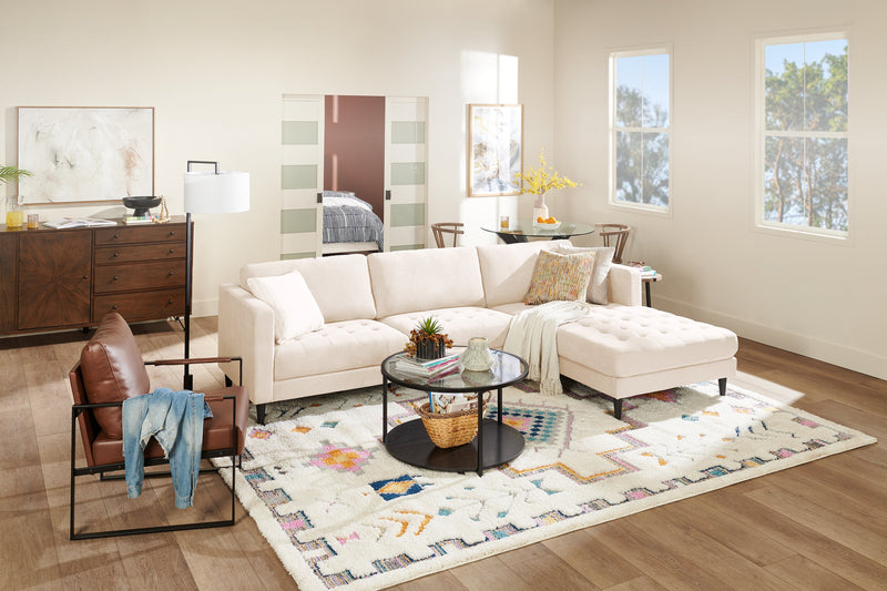 Fauteuil d’appoint Nico de 24,75 po en similicuir avec pattes en métal - brun 