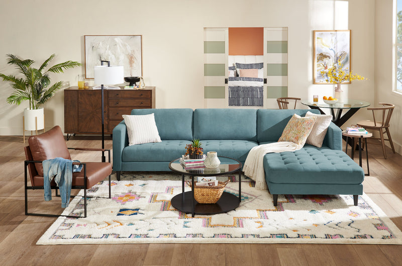 Fauteuil d’appoint Nico de 24,75 po en similicuir avec pattes en métal - brun 