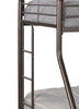 Noah Bunk Bed with Ladder & Guard Rail for Kids, Metal, Dark Bronze - Twin/Full | Lits superposés Noah en métal pour enfants avec échelle et garde-corps, bronze foncé - simple et double