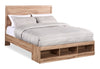 Oakley Platform Bed with Headboard & Storage Frame, Made in Canada, Natural - Queen Size | Lit plateforme Oakley fabriqué au Canada avec tête de lit et cadre de rangement, naturel - format grand lit