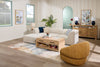 Kort & Co. Oaklyn Modular 4-Piece Fabric Sectional with Ottoman and Tufted Seat Cushions - Beige | Sofa sectionnel modulaire Oaklyn Kort & Co. 4 pièces en tissu avec pouf et coussins de siège capitonnés - beige