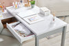 Owen 55" Reversible Corner Office Desk with 4-Drawers & Cubbies - White|Bureau en coin réversible Owen de 55 po à 4 tiroirs et compartiments - blanc