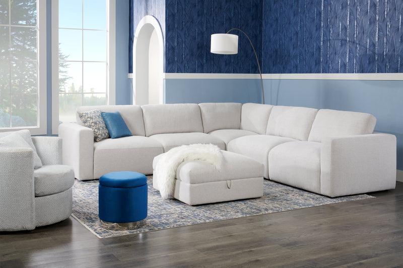 Fauteuil d’appoint pivotant Cuddler Petite de 36 po fabriqué au Canada en tissu de chenille - gris Teddy Star