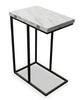 Pia 18" C-Table with Expandable Top - White Marble|Table Pia de 18 po en forme de C avec dessus extensible - marbre blanc