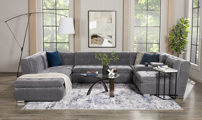 Table Pia de 18 po en forme de C avec dessus extensible - marbre blanc
