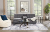 Pia 18" C-Table with Expandable Top - White Marble|Table Pia de 18 po en forme de C avec dessus extensible - marbre blanc