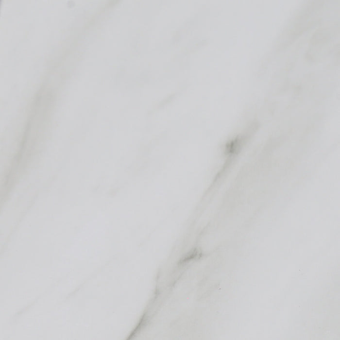 Table Pia de 18 po en forme de C avec dessus extensible - marbre blanc