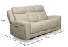 Scott Living Prescott 88.5" Genuine Leather Power Reclining Sofa with Power Headrests - Platinum Grey | Sofa à inclinaison électrique Prescott de Scott Living de 88,5 po en cuir véritable avec appuie-têtes électriques - gris platine