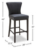 Quinn Barstool with Vegan Leather Fabric, 30"H - Grey | Tabouret 30 po bar Quinn en tissu de cuir végétalien - gris