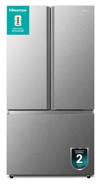 Réfrigérateur Hisense de 22,5 pi³ et de 36 po de profondeur comptoir à portes françaises - acier inoxydable - RF225A3CSE