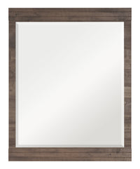Miroir de commode de chambre à coucher Riley, fabriqué au Canada - gris