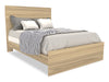 Riley 6pc Bedroom Set with Panel Bed, Dresser, Mirror & Nightstand, Made in Canada, Natural - Full Size | Ensemble de chambre à coucher Riley 6 pièces avec lit à panneaux, commode, miroir et table de nuit, fabriqué au Canada, naturel - format lit double