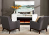 Robin 70" Modern Electric Fireplace TV Stand with Storage and Cable Management for TVs up to 80"- White|Meuble pour téléviseur moderne Robin de 70 po avec foyer électrique, rangement et système de gestion des câbles pour téléviseurs jusqu’à 80 po - blanc