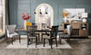 Shea Wing-Back Dining Chair with Linen-Look Fabric, Wood - Grey | Chaise de salle à manger Shea à oreilles en tissu d’apparence lin et en bois - grise