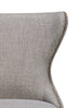 Shea Wing-Back Dining Chair with Linen-Look Fabric, Wood - Grey | Chaise de salle à manger Shea à oreilles en tissu d’apparence lin et en bois - grise
