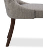 Shea Wing-Back Dining Chair with Linen-Look Fabric, Wood - Grey | Chaise de salle à manger Shea à oreilles en tissu d’apparence lin et en bois - grise