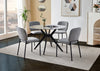 Luka Dining Chair with Boucle Fabric, Metal - Grey | Chaise de salle à manger Luka en tissu bouclé et en métal - grise