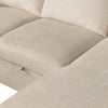 Envy 5-Piece Right-Facing Chenille Fabric Sleeper Sectional with Storage Chaise - Almond Beige | Sofa-lit sectionnel de droite Envy 5 pièces en tissu de chenille avec fauteuil long de rangement - beige amande
