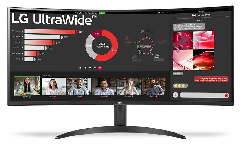  Moniteur de jeu IPS UltraGearMC Nano de LG de 31,5 po à 100 Hz et 5 ms (GàG) avec NVIDIA (34WR50QK-B)