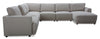 Voyage Modular 7-Piece Right-Facing Fabric Sectional with Console and Removable Back Cushions – Taupe | Sofa sectionnel modulaire de droite Voyage 7 pièces en tissu avec console et coussins de dossier amovibles - taupe
