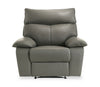 Matteo 42" Genuine Leather Reclining Chair - Aviarah Grey | Fauteuil inclinable Matteo de 42 po en cuir véritable - gris Aviarah