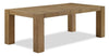 Lotus 5pc Dining Set with Table & 4 Slat-Back Chairs, Wood, 82"W - Natural | Ensemble de salle à manger Lotus 5 pièces en bois avec table de 82 po (L) et 4 chaises à dossier à lattes - naturel