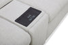 Sky Modular 6-Piece Fabric Power Reclining Sectional with Console and Feather Down Cushions - Nathan Wheat | Sofa sectionnel à inclinaison électrique modulaire Sky 6 pièces en tissu avec console et coussins en duvet et plumes - blé Nathan