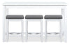 Noah 60” Modern Dinette with 3 Counter-Height Stools and USB Ports - White | Coin-repas moderne Noah de 60 po avec 3 tabourets de hauteur comptoir et ports USB - blanche