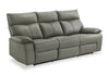 Matteo 88" Genuine Leather Power Reclining Sofa - Aviarah Grey | Sofa à inclinaison électrique Matteo de 88 po en cuir véritable - gris Aviarah