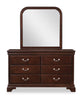 Marco Bedroom Dresser Mirror - Cherry Brown | Miroir de commode de chambre à coucher Marco - brun cerisier