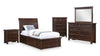 Sonoma Platform Storage Bed with Headboard & Frame, Mango Brown - Twin Size | Lit plateforme de rangement Sonoma avec tête de lit et cadre de lit, brun manguier - format très lit simple