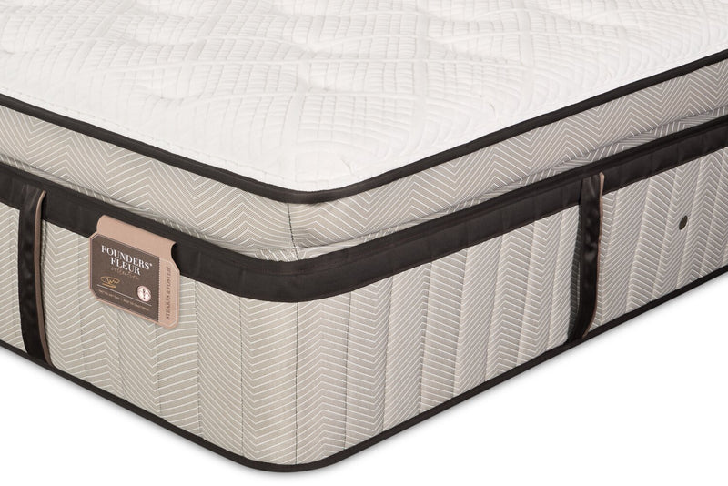 Matelas luxueux à Euro-plateau épais Swansea de Stearns & Foster pour lit simple très long