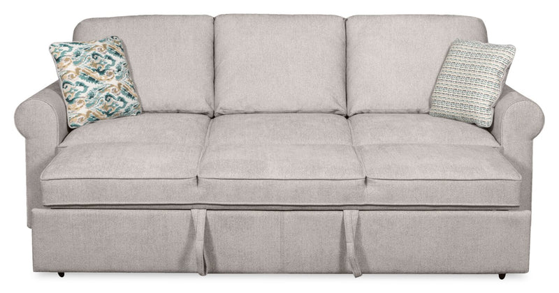 Sofa-lit Haven de Scott Living de 96 po en tissu de chenille avec pattes en bois - grise