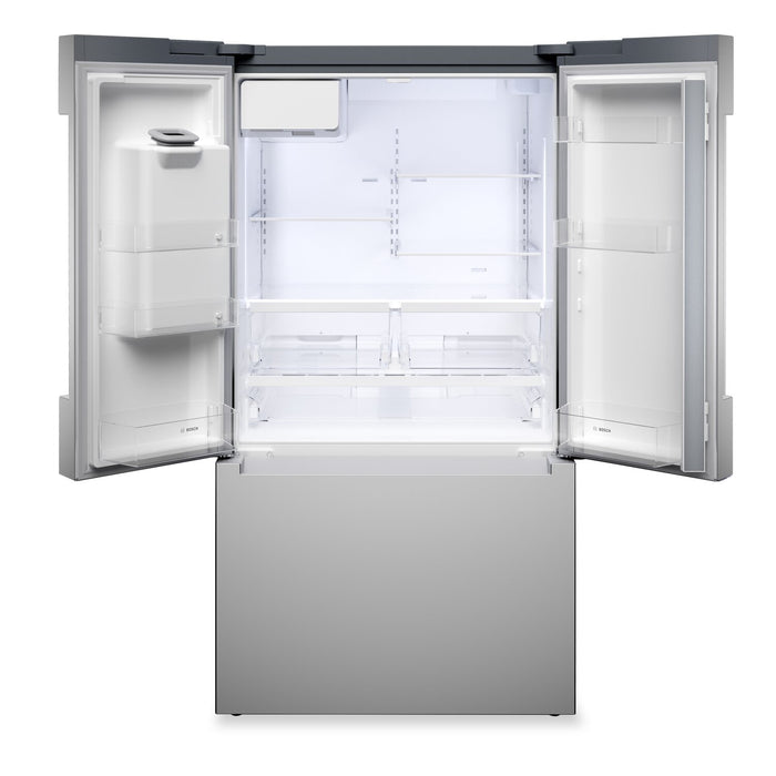 Réfrigérateur intelligent Bosch série 100 de 36 po et de 26 pi3 à portes françaises - acier inoxydable - B36FD10ENS