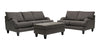 Made in Canada Nofia 80" Chenille Fabric Sofa with Two Accent Pillows and Wood Legs - Charcoal Grey | Sofa Nofia de 80 po fabriqué au Canada en tissu de chenille avec 2 coussins décoratifs et pattes en bois - gris anthracite