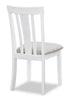 Brook Dining Chair with Polyester Fabric - White/Grey | Chaise de salle à manger Brook en tissu de polyester - blanche et grise