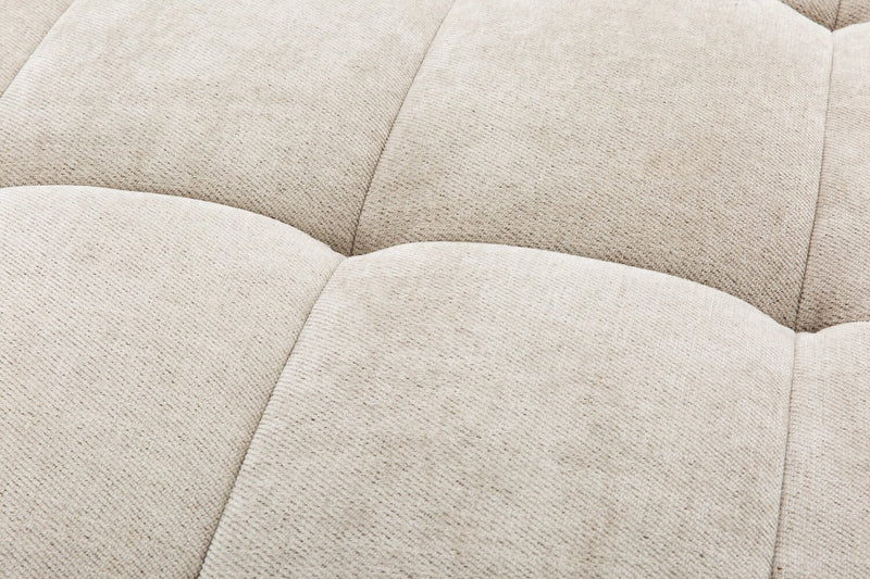 Sofa sectionnel modulaire Oaklyn Kort & Co. 4 pièces en tissu avec pouf et coussins de siège capitonnés - beige