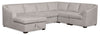 Envy 5-Piece Left-Facing Chenille Fabric Sleeper Sectional with Storage Chaise - Fog Grey | Sofa-lit sectionnel de gauche Envy 5 pièces en tissu de chenille avec fauteuil long de rangement - gris brouillard