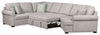 Scott Living Haven 3-Piece Right-Facing Chenille Fabric Cuddler Sleeper Sectional - Grey | Sofa-lit sectionnel enveloppant de droite Haven de Scott Living 3 pièces en tissu de chenille - gris