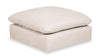 Eclipse Modular 43" Linen-Look Fabric Ottoman with Feather Down Cushion - Linen Beige | Pouf modulaire Eclipse de 43 po en tissu d’apparence lin avec coussin en duvet et plumes - beige lin