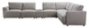 Voyage Modular 7-Piece Fabric Sectional with Console and Removable Back Cushions – Taupe | Sofa sectionnel modulaire Voyage 7 pièces en tissu avec console et coussins de dossier amovibles - taupe