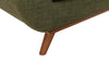 Kort & Co. Freeman 63" Linen-Look Fabric Loveseat with Wood Legs and Tufted Back Cushions - Avocado Green | Causeuse Freeman de Kort & Co. de 63 po en tissu d’apparence lin avec pattes en bois et coussins de dossier capitonnés - vert avocat