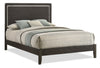 Sable 6pc Bedroom Set with Bed, Dresser, Mirror & Nightstand, Dark Grey - Queen Size | Ensemble de chambre à coucher Sable gris foncé 6 pièces avec lit, commode, miroir et table de nuit - format grand lit