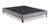 Amos Upholstered Platform Bed in Grey Fabric with Channelled Headboard - King Size | Lit plateforme Amos rembourré en tissu gris avec tête de lit à canaux - format très grand lit