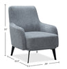 Monroe 29" Fabric Accent Chair with Metal Legs - Grey | Fauteuil d’appoint Monroe de 29 po en tissu avec pattes en métal - gris