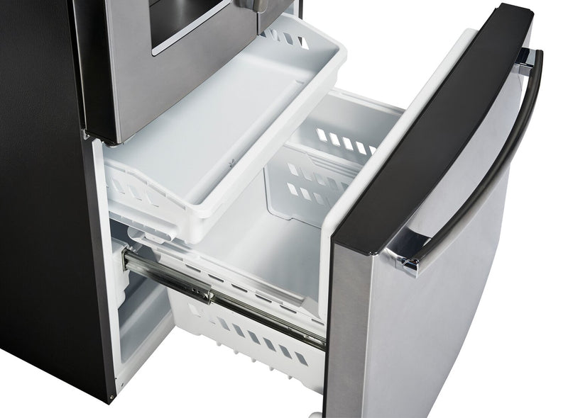 Réfrigérateur GE de 17,5 pi³ et de 33 po de profondeur comptoir à portes françaises - acier inoxydable - PYE18HYRCFS