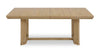 Aspen 6pc Dining Package with 80-104"Extension Table, Bench & 4 Chairs, Fabric - Natural | Ensemble de salle à manger Aspen 6 pièces avec table à rallonge, 80 po à 104 po, banc et 4 chaises en tissu - naturel