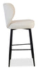 Sara Counter-Height Stool with Velvet-Like Fabric, 26"H, Metal – White | Tabouret Sara de hauteur comptoir de 26 po (H) en tissu d’apparence velours et en métal - blanc