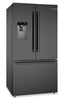 Bosch 21.6 Cu. Ft. French-Door Bottom Mount Refrigerator - Black Stainless Steel - B36CD52SNB | Réfrigérateur Bosch de 21,6 pi³ à portes françaises à congélateur inférieur - Acier inoxydable noir - B36CD52SNB